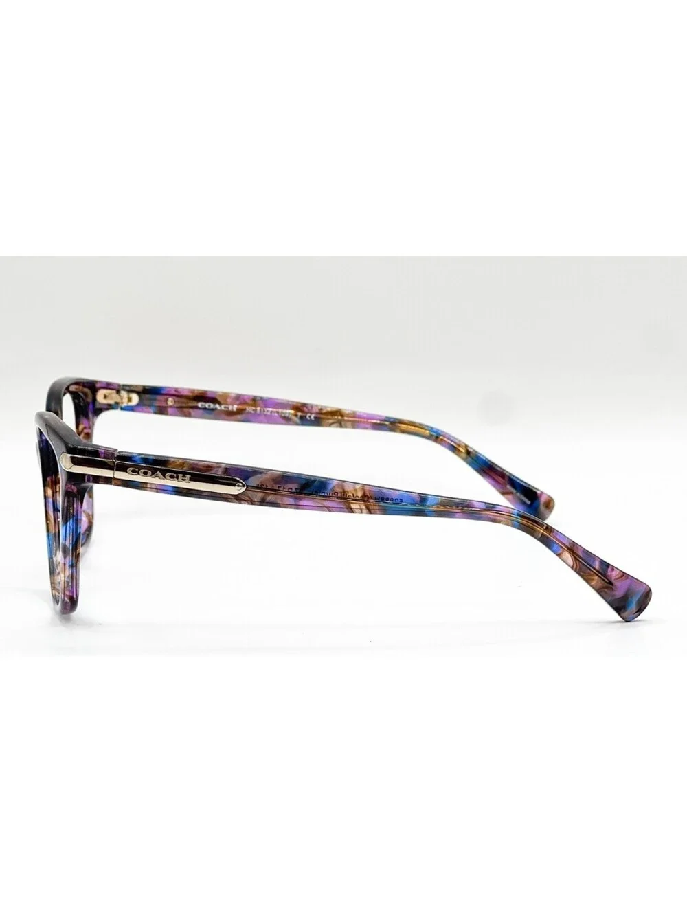 Coach Hc 8132 52888H Purple Confetti Tortoise Authentic Eyeglasses 57-17-135